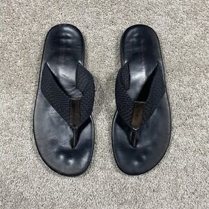 To Boot New York Adam Derrick Leather Sandals Flip Flop Thong Mens Size 13 Black